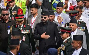 Kathmandu Mayor and former rapper Balendra Shah attends the Indrajatra festival at Kathmandu Durbar Square. Photo: Reuters